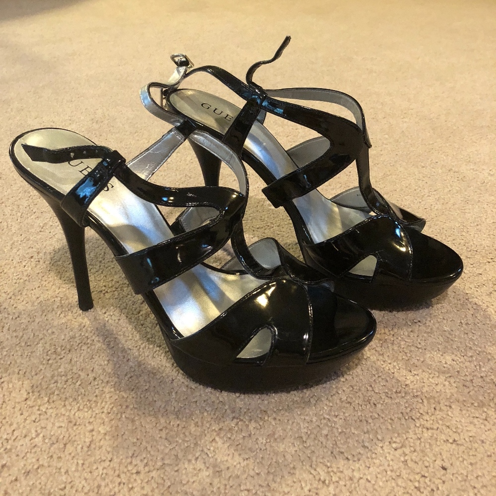 Black Patent Guess Heels